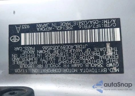 2009 Toyota Corolla Le из США, поврежденный, VIN JTDBL40E89J053586